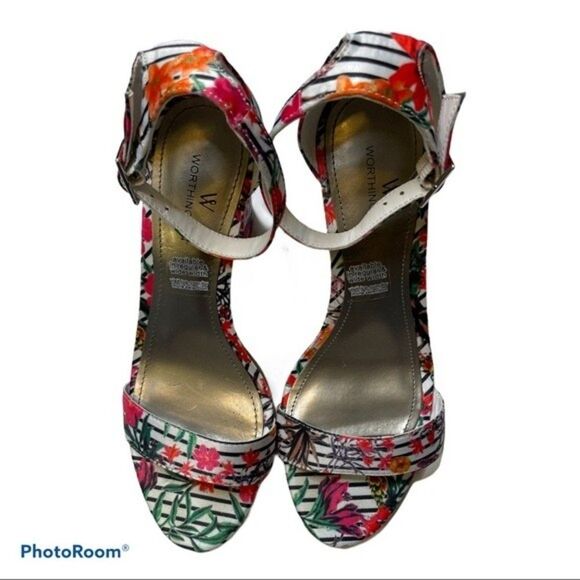 Worthington Heels Floral Striped Beckwith Size 6 - Picture 4 of 7